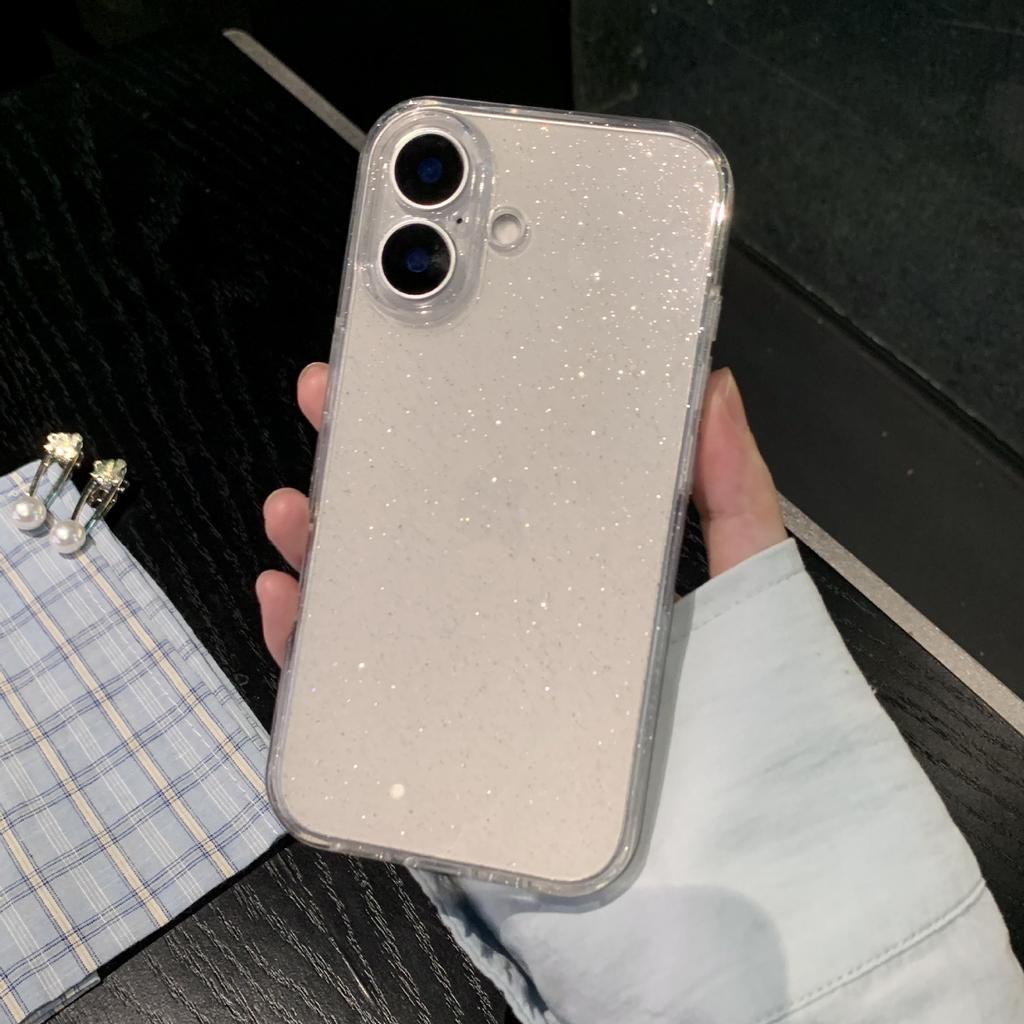 Applicable To Apple 16 Flash Powder Mobile Phone Case Simple Goddess IPhone 15 Full-inclusive Starry Sky Flash 14 ProMax Protection Case