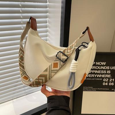 New Fashion Crossbody Bag Simple Wide Shoulder Strap Design Single Shoulder Bag Original Style Commuting Dumpling Women Bag