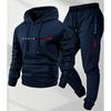 Tuta con felpa con cappuccio da uomo Set Tuta Misto cotone Abbigliamento da casa Giovani Adulti