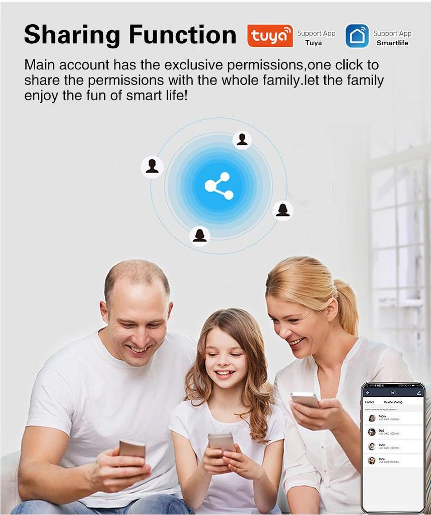 European Standard Smart WiFi Socket with APP Remote, Voice Control, Timer & Power Monitoring