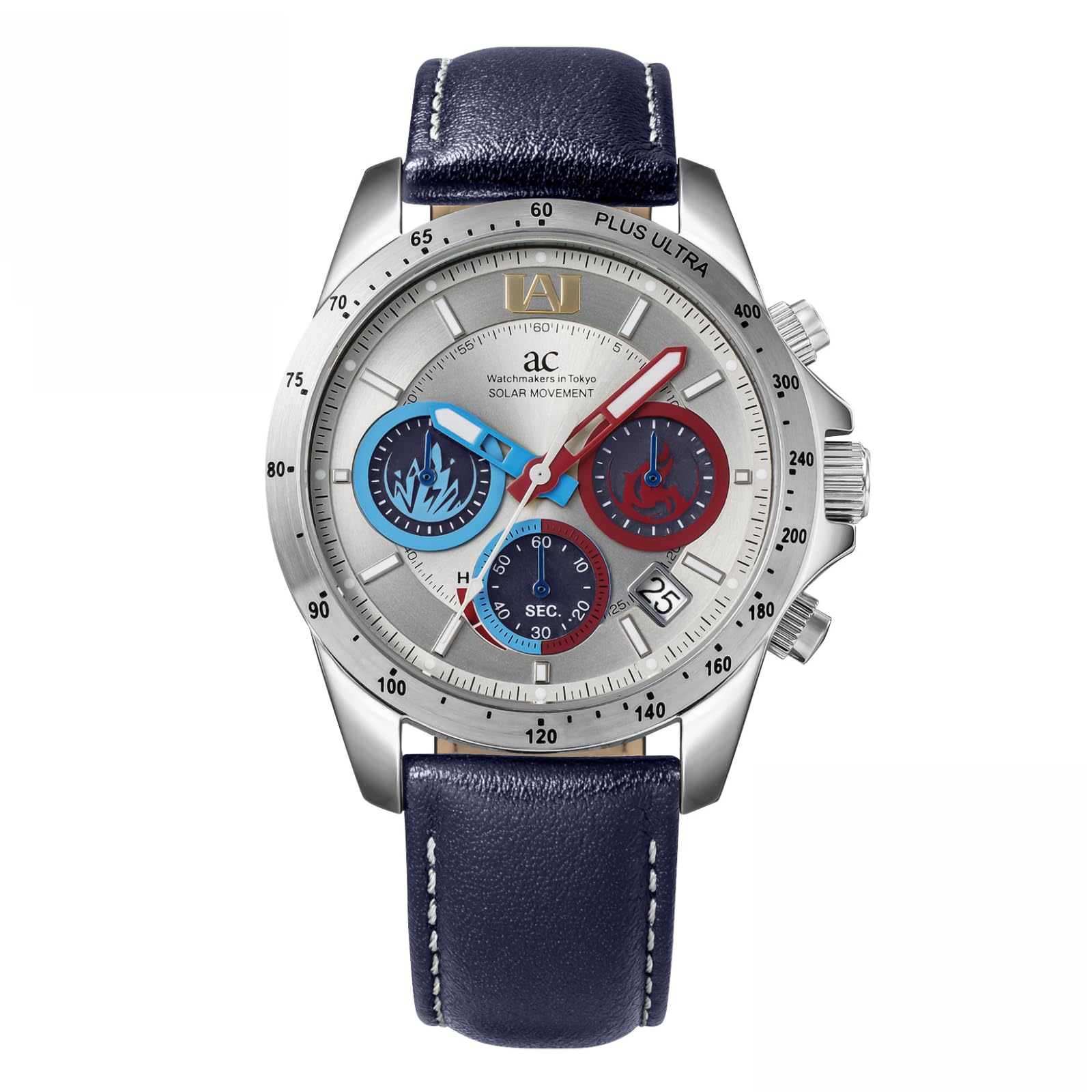 

Angel Clover My Hero Academia Collaboration Watch, Shoto Todoroki Model, Solar, 10 ATM Water Resistant, Mineral Glass, Silver Dial, HE40-SH, Men s