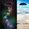 Solar Windspiel Lichter Außen Wasserdicht LED Farbwechsel Kolibri Schmetterling Fee Hängelichter Terrasse Garten Hof Dekoration