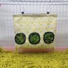 3 Holes Hanging Rabbit Hay Feeder Dispenser Pouch for Small Animals Guinea Pig Feeding Storage Bag Pet Supplies Accessories 1PC