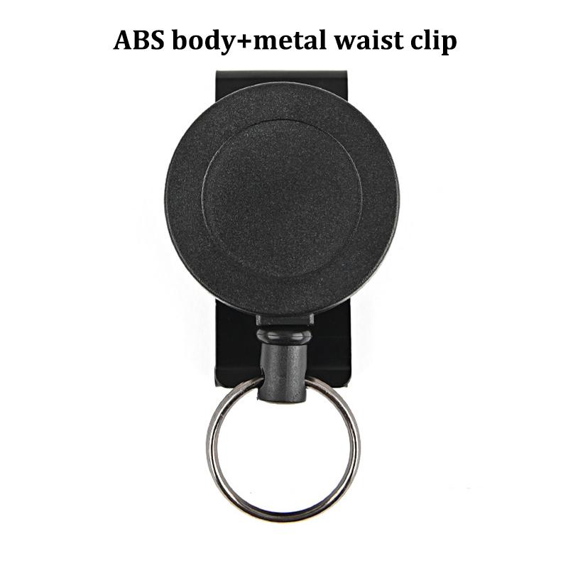 

Retractable Keychain Badge Holder Reel With Multitool Carabiner Clip Heavy Duty Key Ring Steel Wire Lanyard Name Tag Stationery