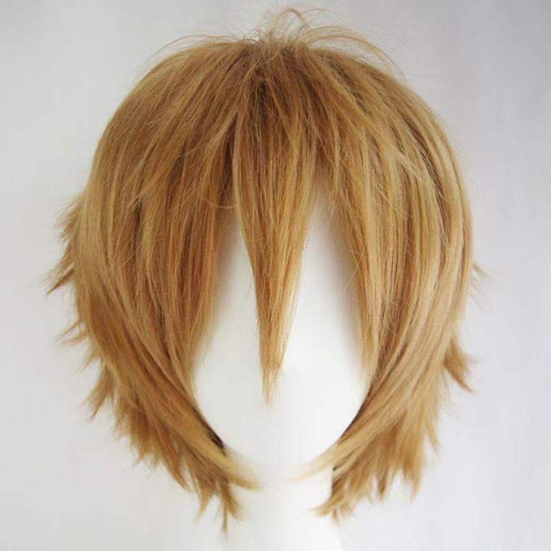 Silkyjoy Universal Cos Wig, 30Cm Face-Flattering Short Hair With Flipped Ends, Multiple Colors Available светло-коричневого