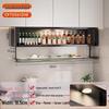 Modern Pull-Down Cabinet Spice Rack with Ambient Light