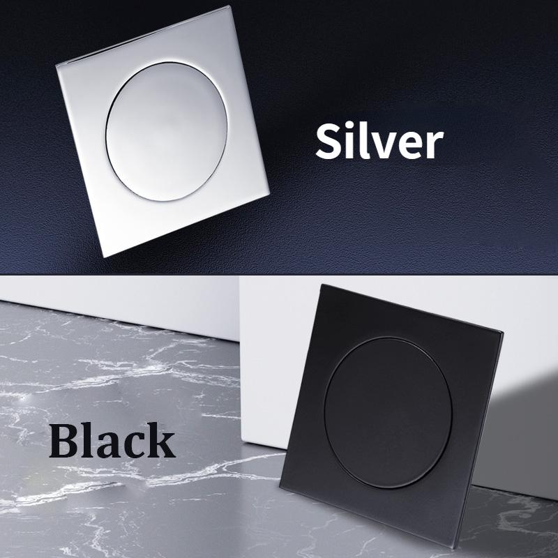 Açılır Ayak Yer Sifonu Pirinç Krom Koku Giderici Banyo Sifonları Aşağı Itin Koku Giderme Kare Mat Duş Odası Kapak Fişi