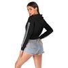 Casual Trend Versatile Women's Autumn Solid Color Hooded Long-sleeved Casual Bottoming Sweater Jacket Female Short Section