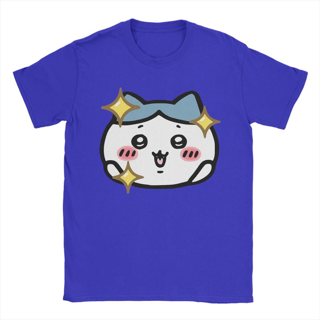 Hachiware Sparkle Chiikawas T Shirts Unisex Cotton Funny TShirt O Neck Tee Shirt Short Sleeve Clothes Plus Size