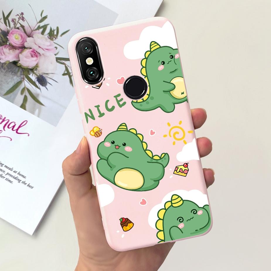 For Xiaomi Redmi 6 Pro Case Cute Dinosaur Cartoon Cover Soft Silicone Phone Case For Xiaomi Redmi Note 6 Pro Note6 Fundas Bumper