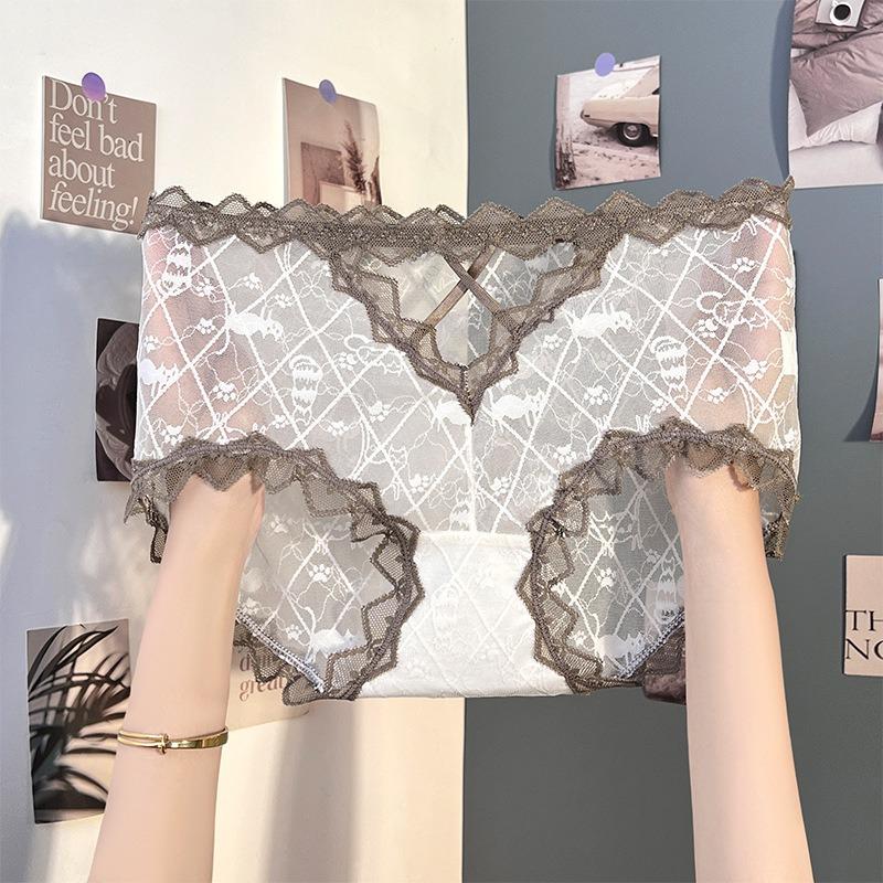 Luxurious lace underwear for women sexy comfortable mid waist triangle Panties