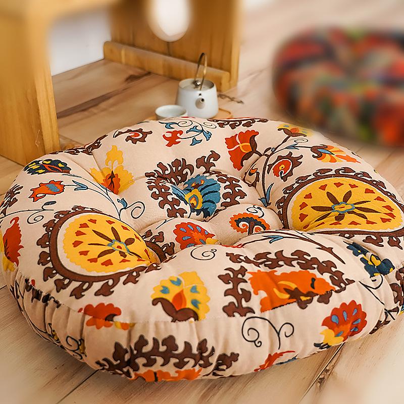 Round Floor Cushion Pillow Thickened Tatami Yoga Mat for Meditation Machine Washable Seat Cushion Office Sleeping Mat