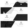 Men's Quick Dry Plus Size Athletic T Shirt with Music Note Print Crew Neck Short Sleeve Lightweight Top
