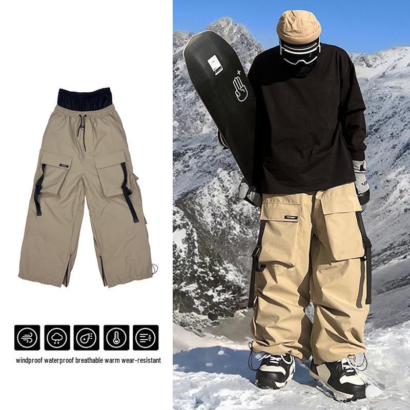 Ice Degree Unisex Waterproof Ski Pants - Violet, Heavy Duty, Multi-Pocket, Wear-Resistant