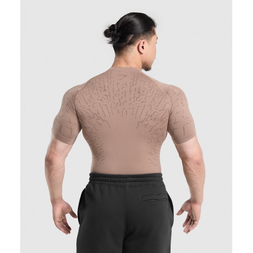 Gymshark TecTonic Seamless T shirT Mocha Mauve walnuT Brown A1b1p Ncjj