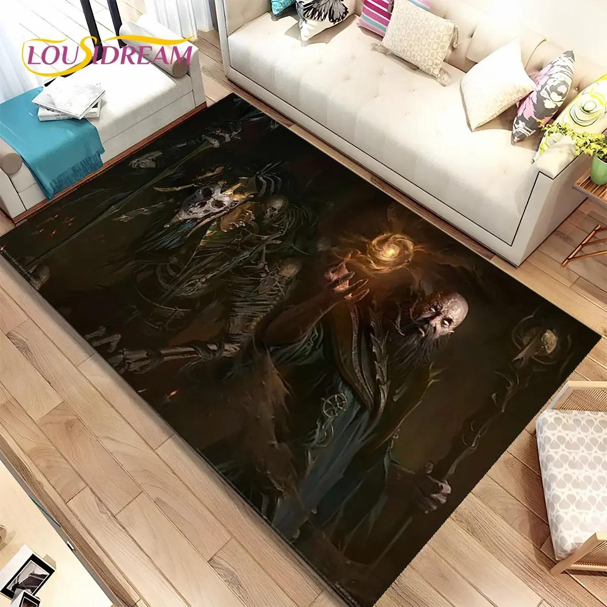 

3D HD Diablo Game Gamer Мультфильм Коврик, Коврик для дома Гостиная Спальня Диван Коврик Декор, детские игры Нескользящий напольный коврик 40x60cm(15x23in)