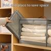 Foldable Clothing Storage Box Collapsible Storage Bin with Clear Window Reinforced Handles Zippered Comforter Storage Bag for Quilt Clothing Sweater