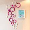 5PCS/Set DIY Home Decor Wall Art Wall Stickers Round Decals 3D Circles Mural