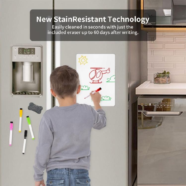 Magnetic Whiteboard Fridge Magnetic Dry Erases Boards Easy To Write and Clean for Family Planner