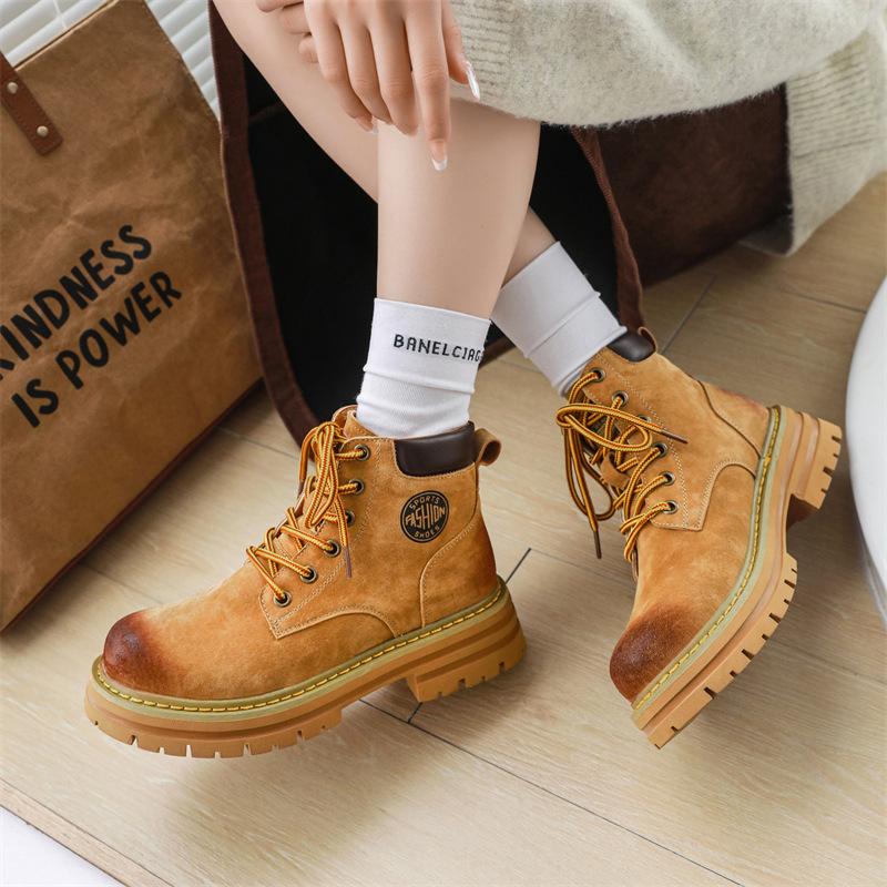 Winter new warm casual cotton boots versatile leather boots velvet Martin boots men's boots model 6224-J