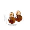 Pendant Vintage Women's Earrings Fashion Jewelry Amber Ear Stud Amber Color Earrings  Women