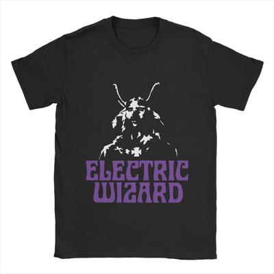 Electric Wizard   T-Shirt Men Progressive Metal   Cool Pure Cotton Tees Crew Neck Short Sleeve T Shirts Party Clothing