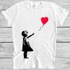 Banksy Girl Hearth Love Balloon Meme Cool Gift Top Tee T Shirt M1127