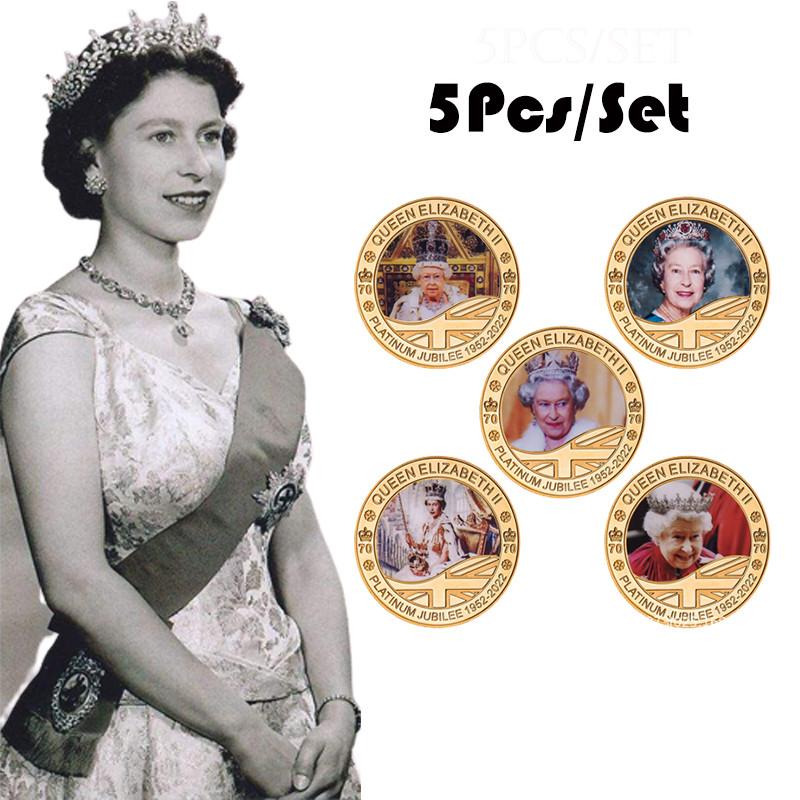 Kunglig Souvenir Drottning Elizabeth II Minnesmedalj Myntset