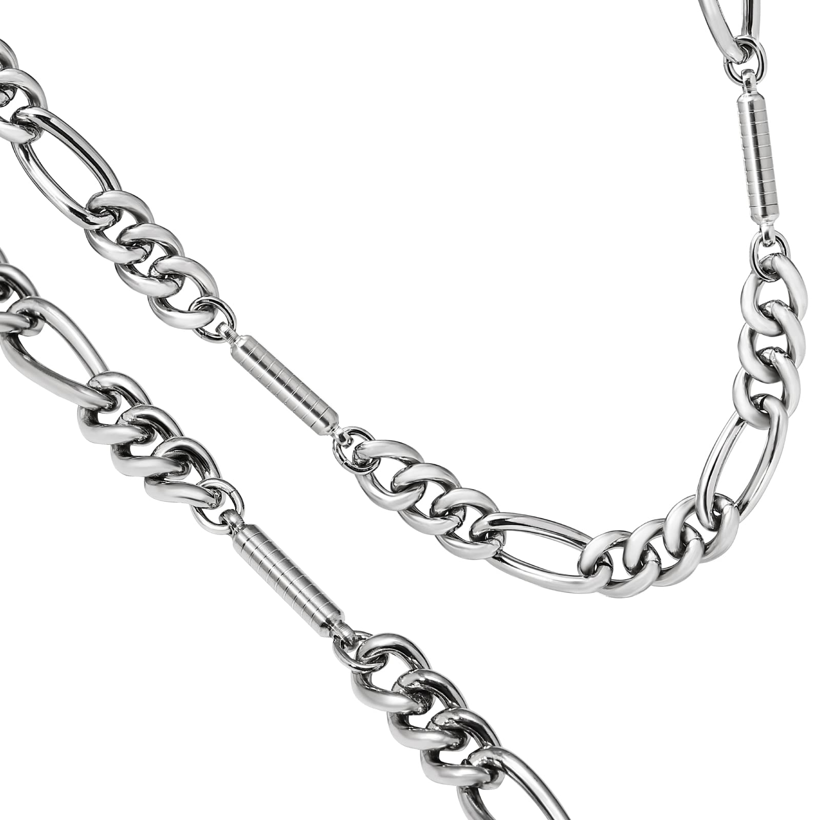 

Магнітне намисто для чоловіків та жінок при скутості плечей та скутості шиї ТВЕРДИЙ ЛАНЦЮГ Чистий титан Метал, сумісний з алергією Магнітний лікувальний пристрій срібний