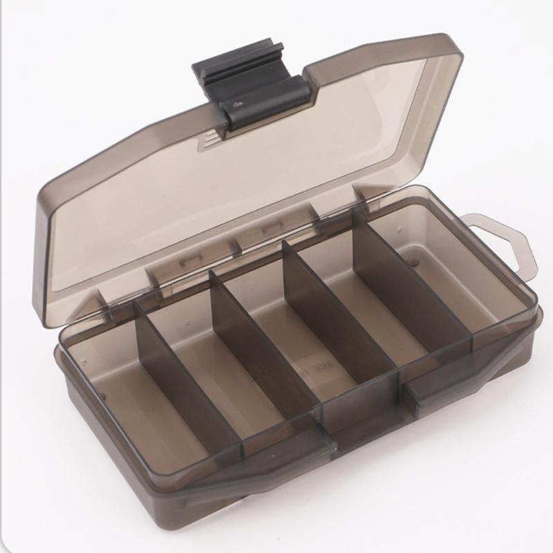 Tackle Storage Case Lures Baits Container Box 5 Compartments Fishing Tackle Box