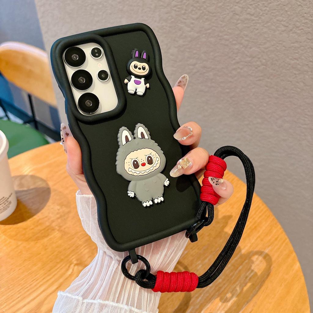Samsung S25 Ultra Cute Cartoon Phone Case with Lanyard Hole for s24plus