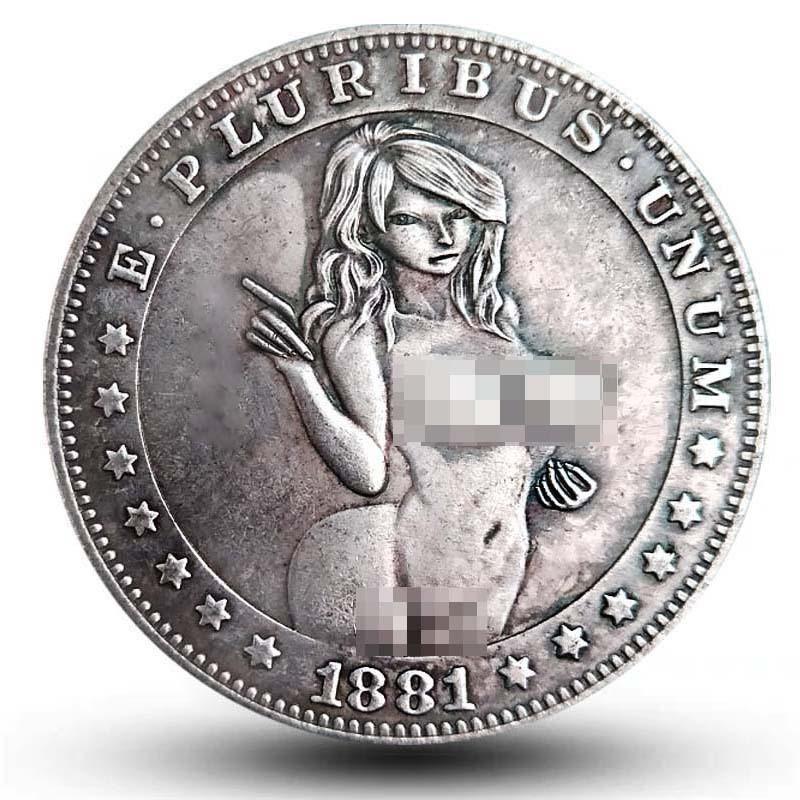 Antika Amerikan Hobo Parası Seksi Güzellik Parası Eski El Sanatları