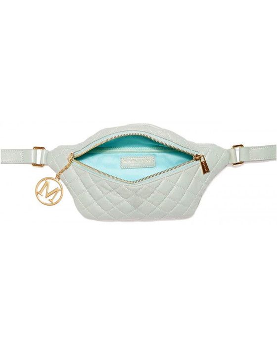 Sac banane - Guess - Marciano - Cuir véritable - Bleu clair - Ceinture ajustable