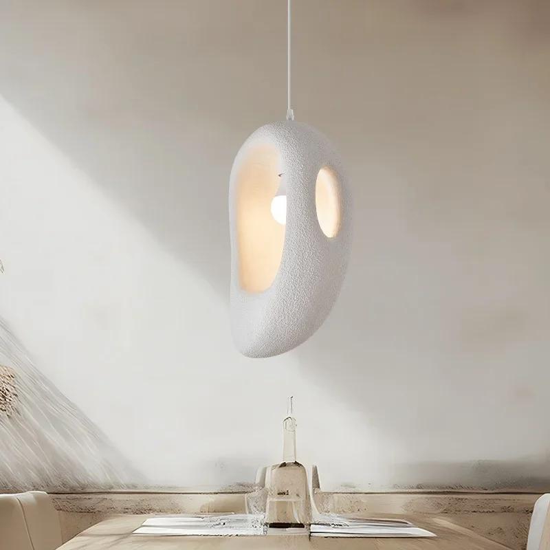 Japanese restaurant pendant light Wabi Sabi E27 minimalist bedroom LED light Nordic luxury white Lampras home decoration