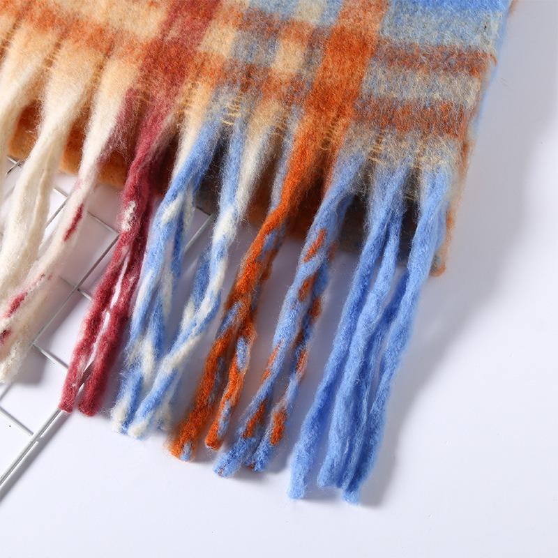 New Spring, Autumn and Winter Thickened Warm Hair Pulling Scarf Fashionable and Versatile
