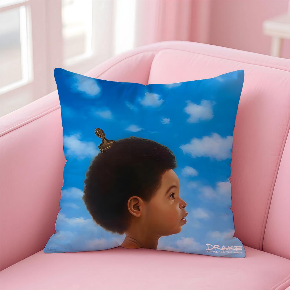 popular singer Drake Cushion Cover Comfortable Reversible Pillow Cover Ideal for Car Sofa Bedroom & Beyond