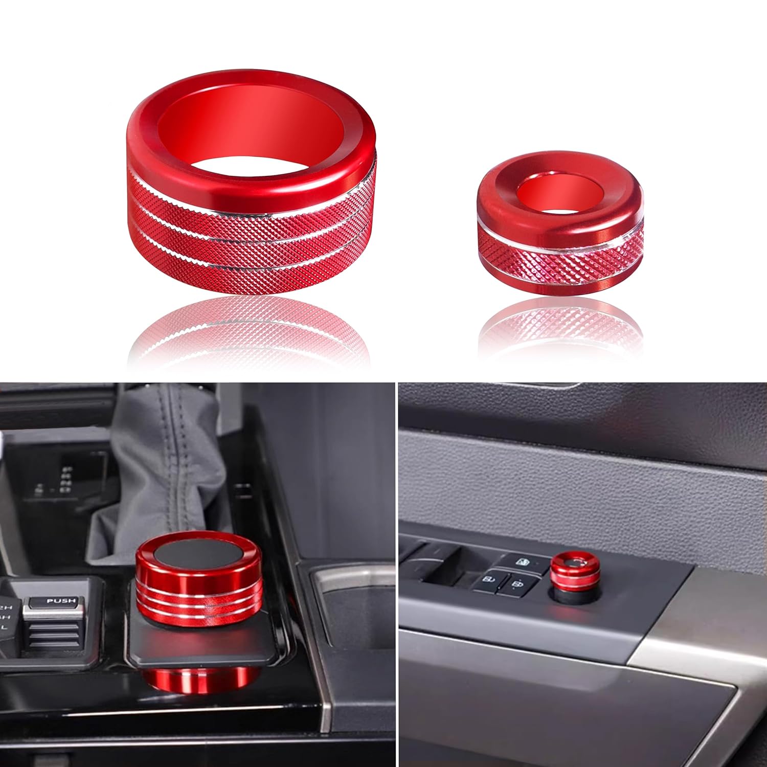 

SENSHINE подходит для аксессуаров Toyota Tundra 2024 2023 2022, крышка ручки центральной консоли, внутренний режим привода, кольцо ручки настройки, выбор режима вождения