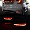2PCS Rear Fog Lamp Car LED Rear Bumper Light Brake Light Flowing Turn Signal Reflector For Honda Jazz Fit 2018 2019 2020