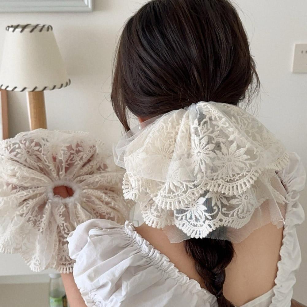 Super Fairy Lace Large Double Lace Sausage Hair Bands U8Y4