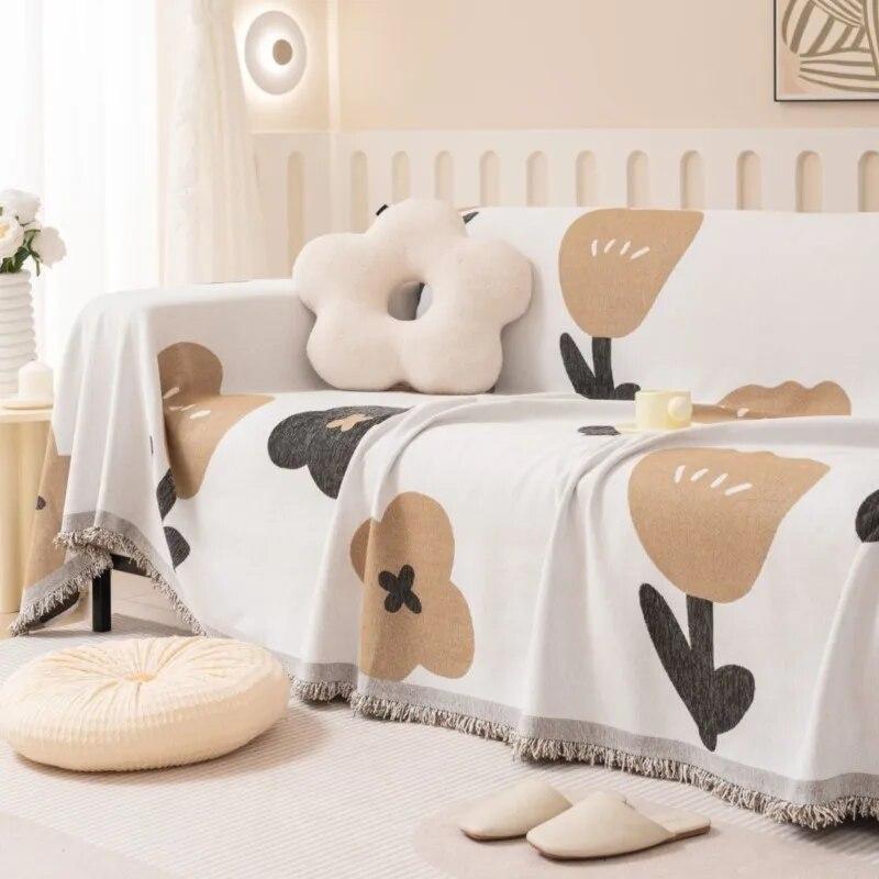 Tulip Sofa Cover Mat Funda Sofas Ajustables Throw Blanket Living Room Sofa Couple Position Modern Throw Camping Picnic Blanket
