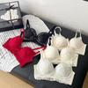 Womens Lace Bra Set Push Up Small Chest Non-wired Soft Support Breathable Comfortable Everyday Wear