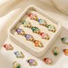 2pcs Stainless Steel Charms Ocean Fish Animal Multicolor Enamel Pearlized Pendants For Women DIY Necklace Jewelry 22mm x 15mm