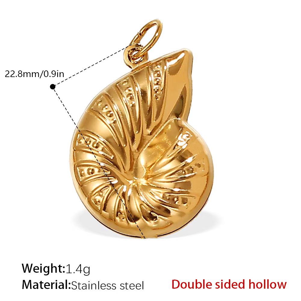 Ocean Series Turtle Starfish Seashell Pendant - Stainless Steel DIY Swimsuit Jewelry Necklace