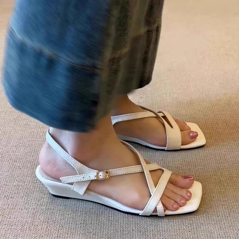 Fashion Wedge Sandals Women Wear In Summer 2025 New Temperament Roman Shoes