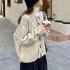 Round Neck Toggle Closure Casual Women's Knit Cardigan Sweater for Autumn/Winter