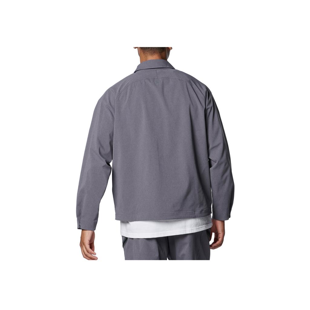 Under Armour Solid Color Zip-Up Collar Long Sleeve Jacket Men Outerwear Gray 1383029-025