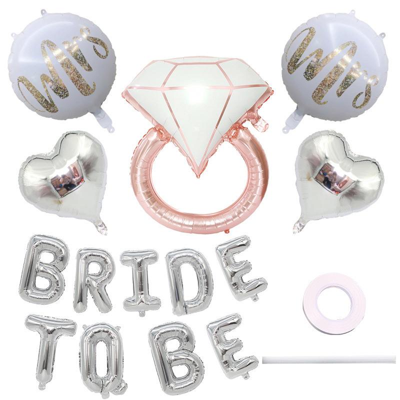 Rose Gold Bride To Be Letter Foil Balloon Love Ballon Wedding Engagement Decor Bachelor Party Wedding Bridal Shower Supplies