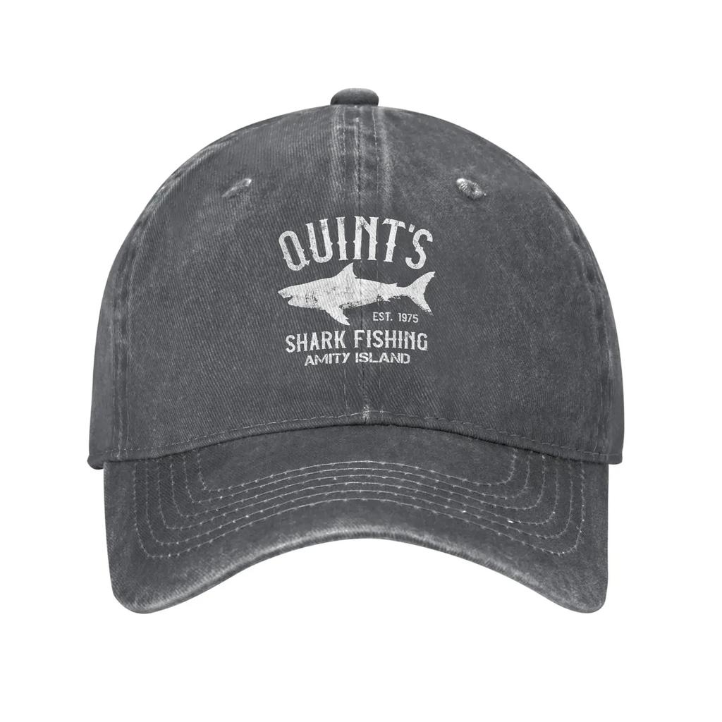 Quints Shark JAWS Amity 1975 Casual Baseball Cap For Female Male Hunting Camping Hip Hop Hats y2k Cool High Quality Snapback Cap