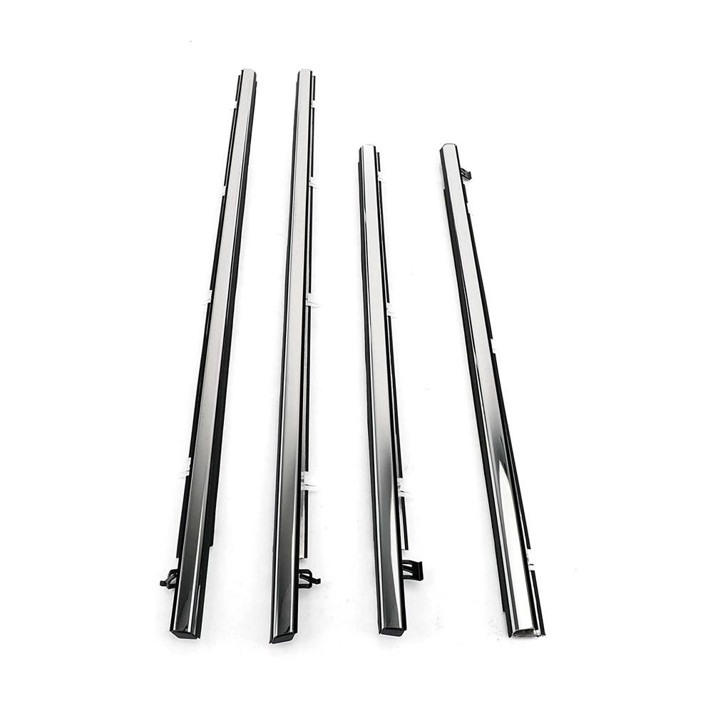 Window Weatherstrip 1 SET Molding Trim Outer Chrome For ACURA TSX Sedan 2009-14 TSX2009-2014