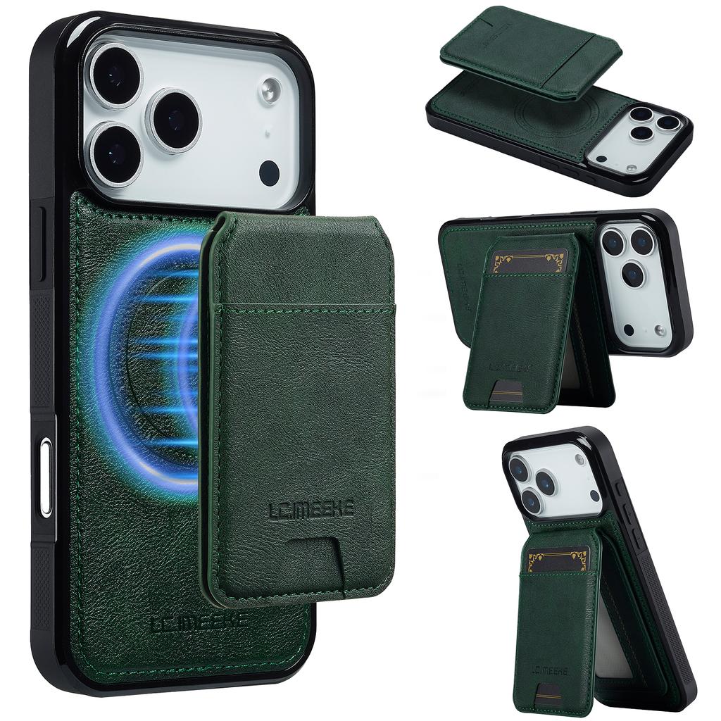 2 in 1 Magnetic Leather Cards Solt Wallet Case For iPhone 17 Pro Max 16 Plus 15 Plus 14 13 12 11 Fit Shockproof Pocket Cover